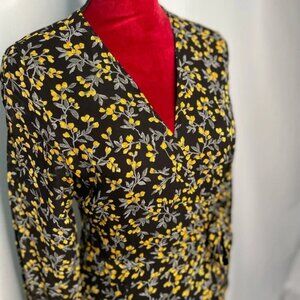 GANNI Floral maxi wrap dress